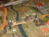 The Prussians run until almost reaching the last French columns in the central island...