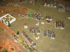 The new arrived 2e Hussars charge the Cossacks, while their horse artillery faces the Prussian guns