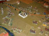 The Russians have changed to march column formation and continue their retreat. The baggage train has left the table