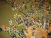... wereas in the southern bak of the stream, the Guard Uhlans overrun the 3/85e ligne, surprised in column formation...